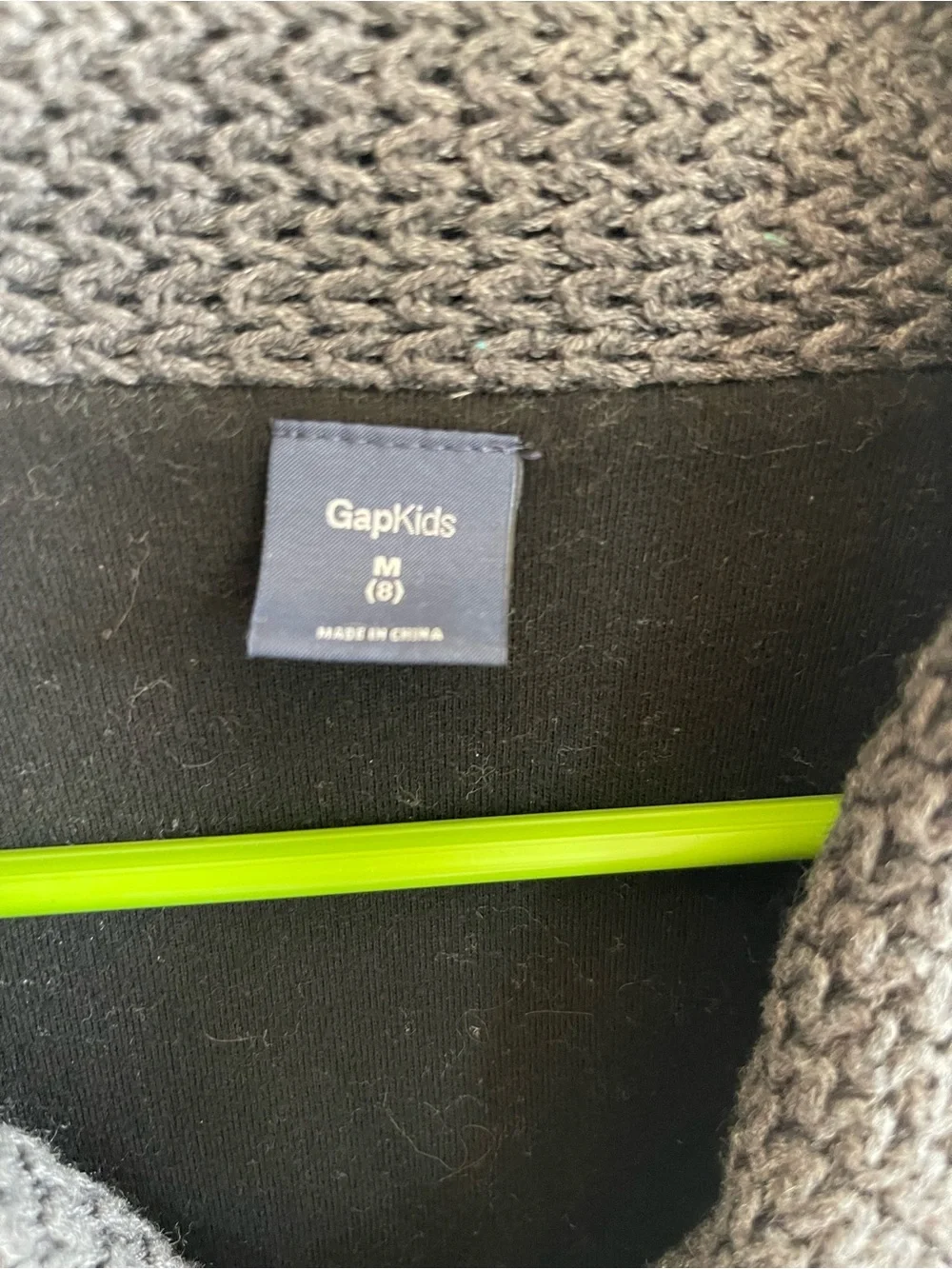 GAP Gray Knit Shawl-Collar Cardigan